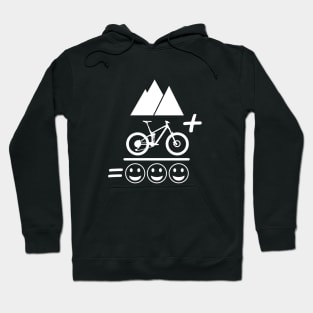 Mountains Biking Lover Mountains + Bike = Happiness Perfect Gift For Mountain Bikers Hoodie